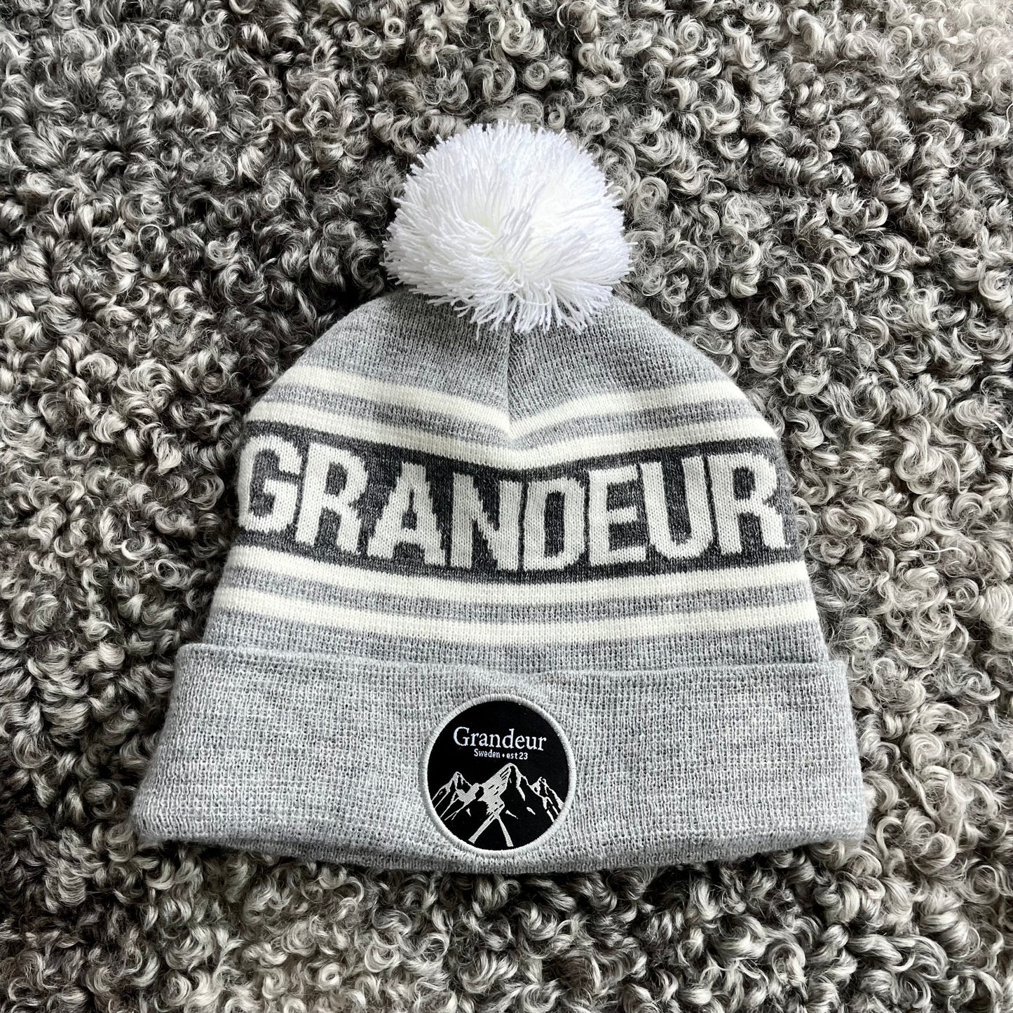 23.2 Pom Beanie - Light Grey