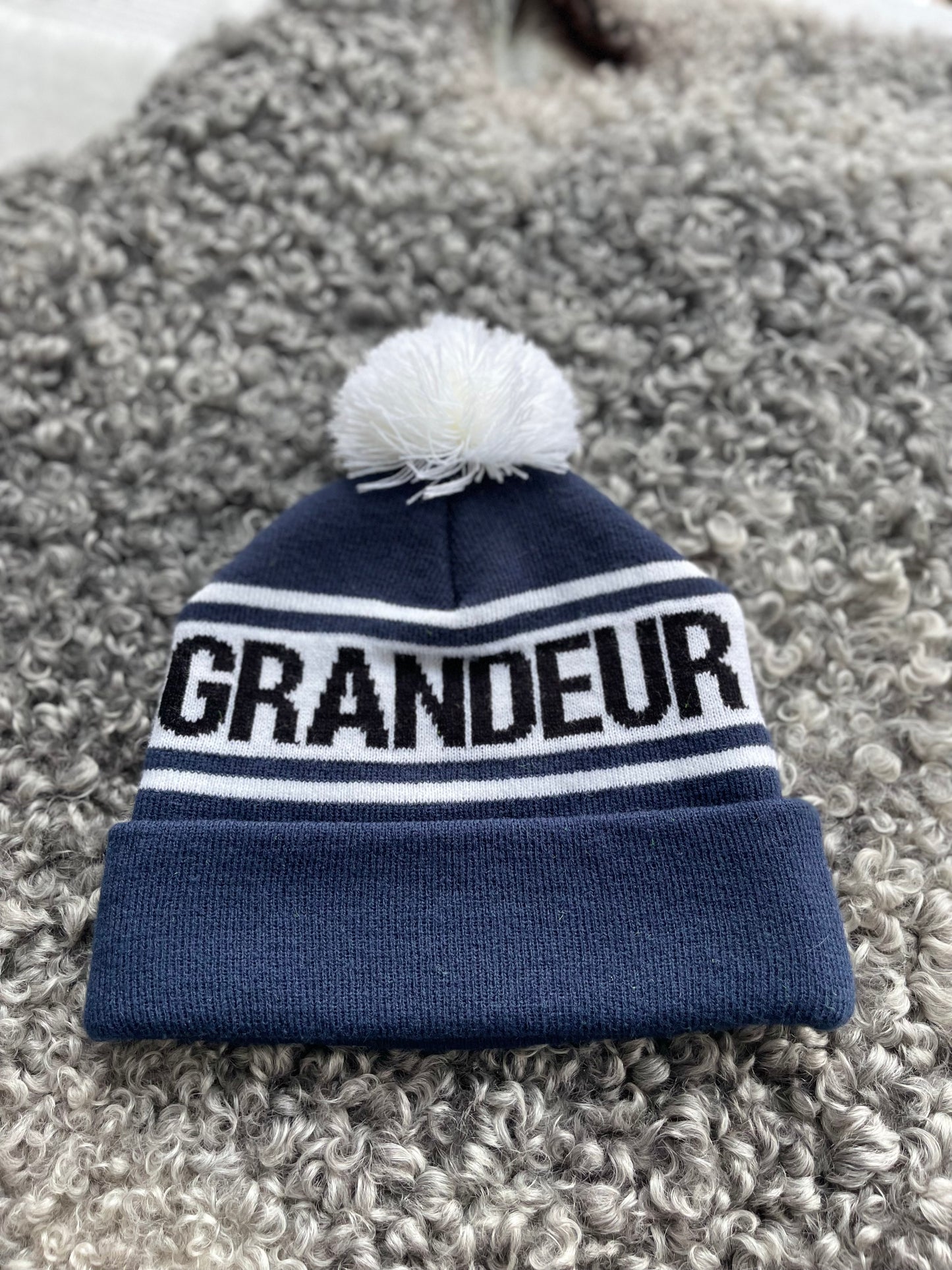 23.3 Pom Beanie - Navy blue
