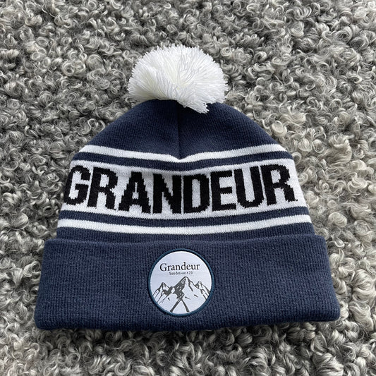 23.3 Pom Beanie - Navy blue