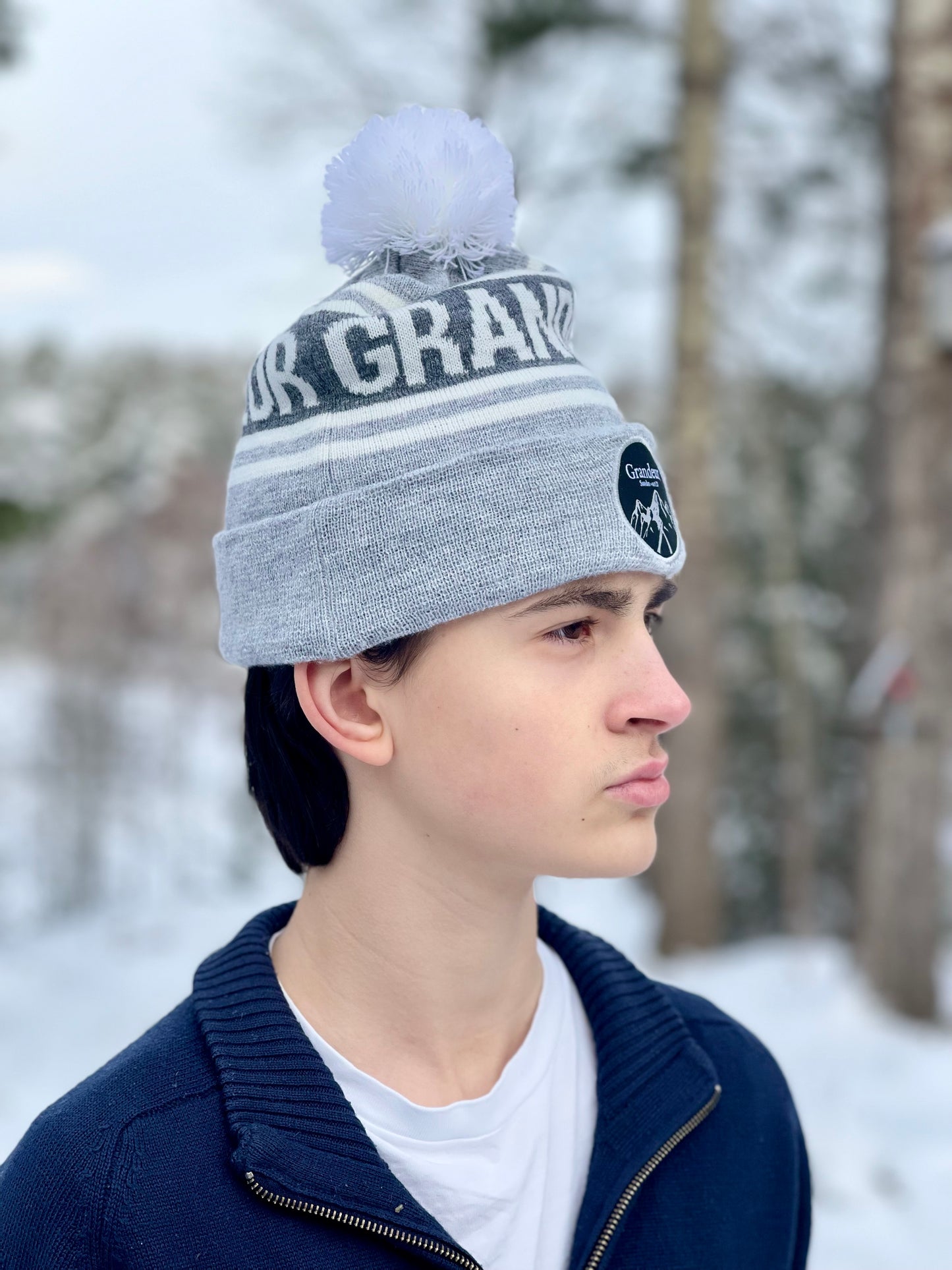 23.2 Pom Beanie - Light Grey